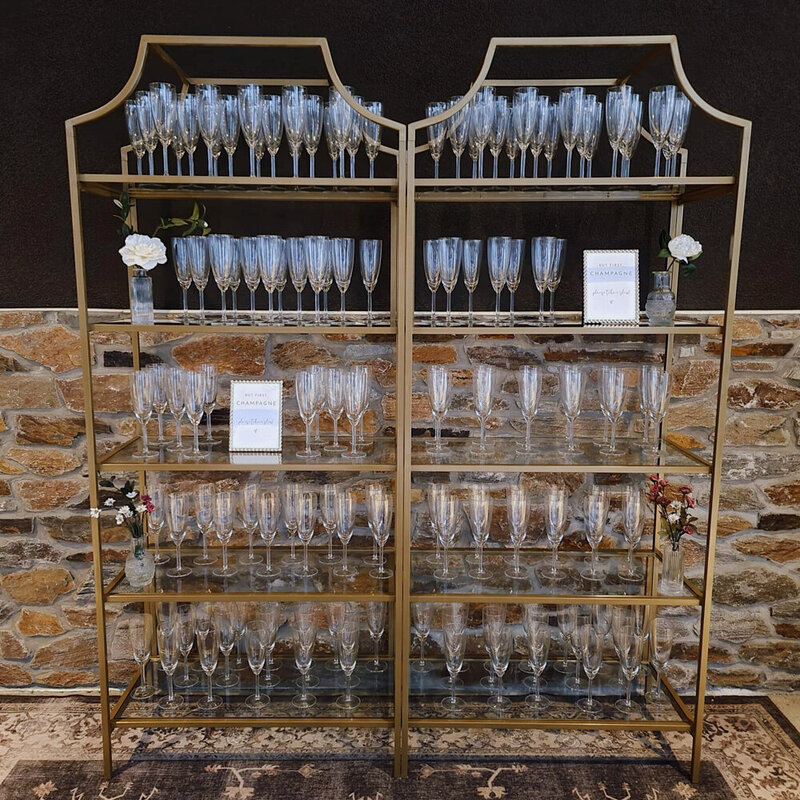 Brass champagne wall 1-Rori Ranch Rentals