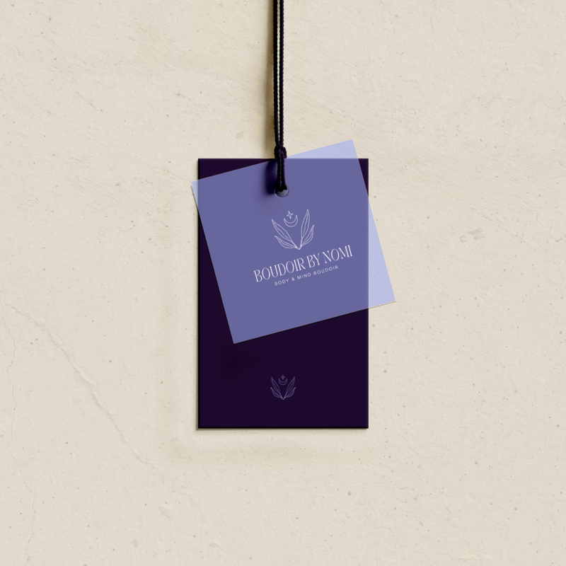 Boudoir by Nomi hang tag mockup