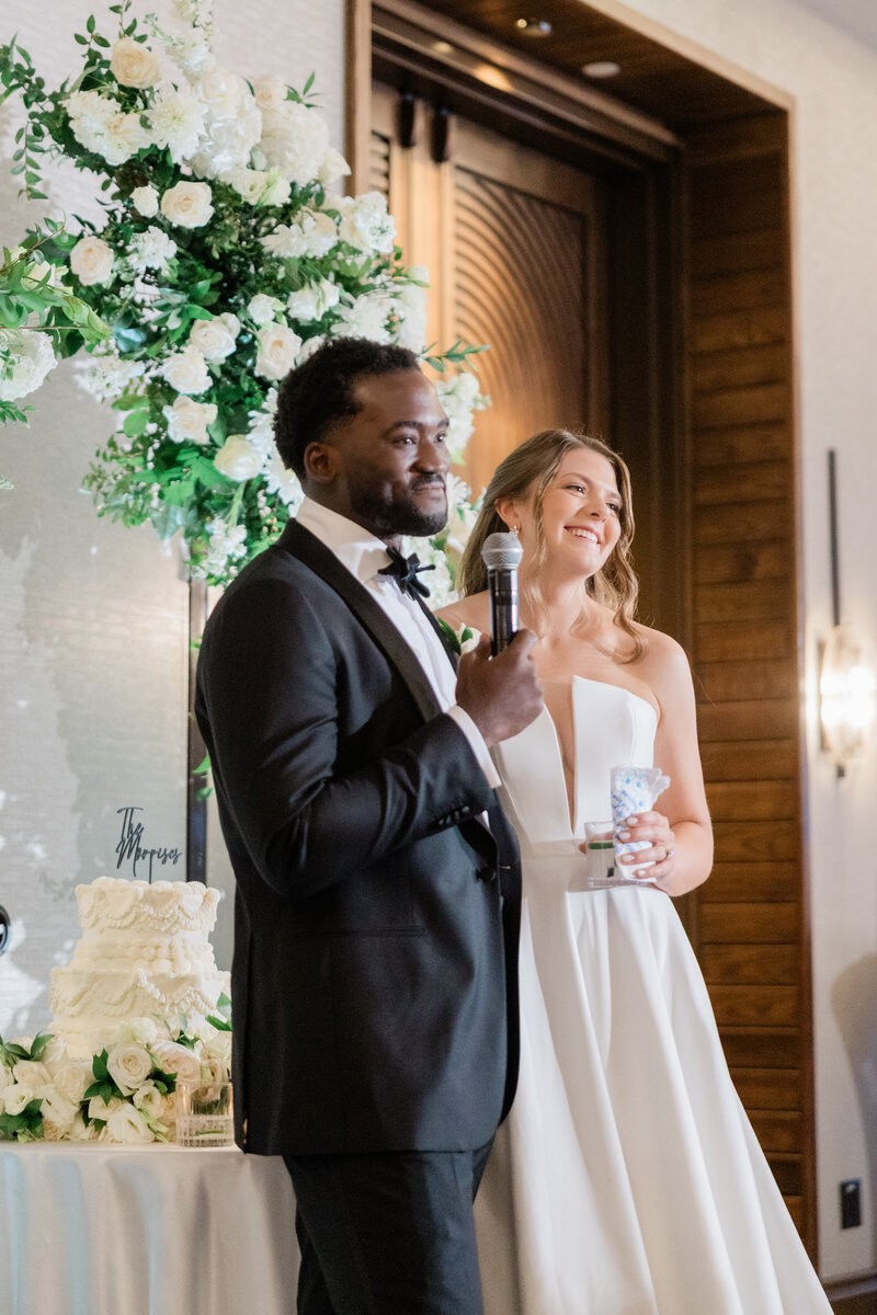 A wedding toast made by the bride and groom at the Ben, Autograph Collection in West Palm Beach. 