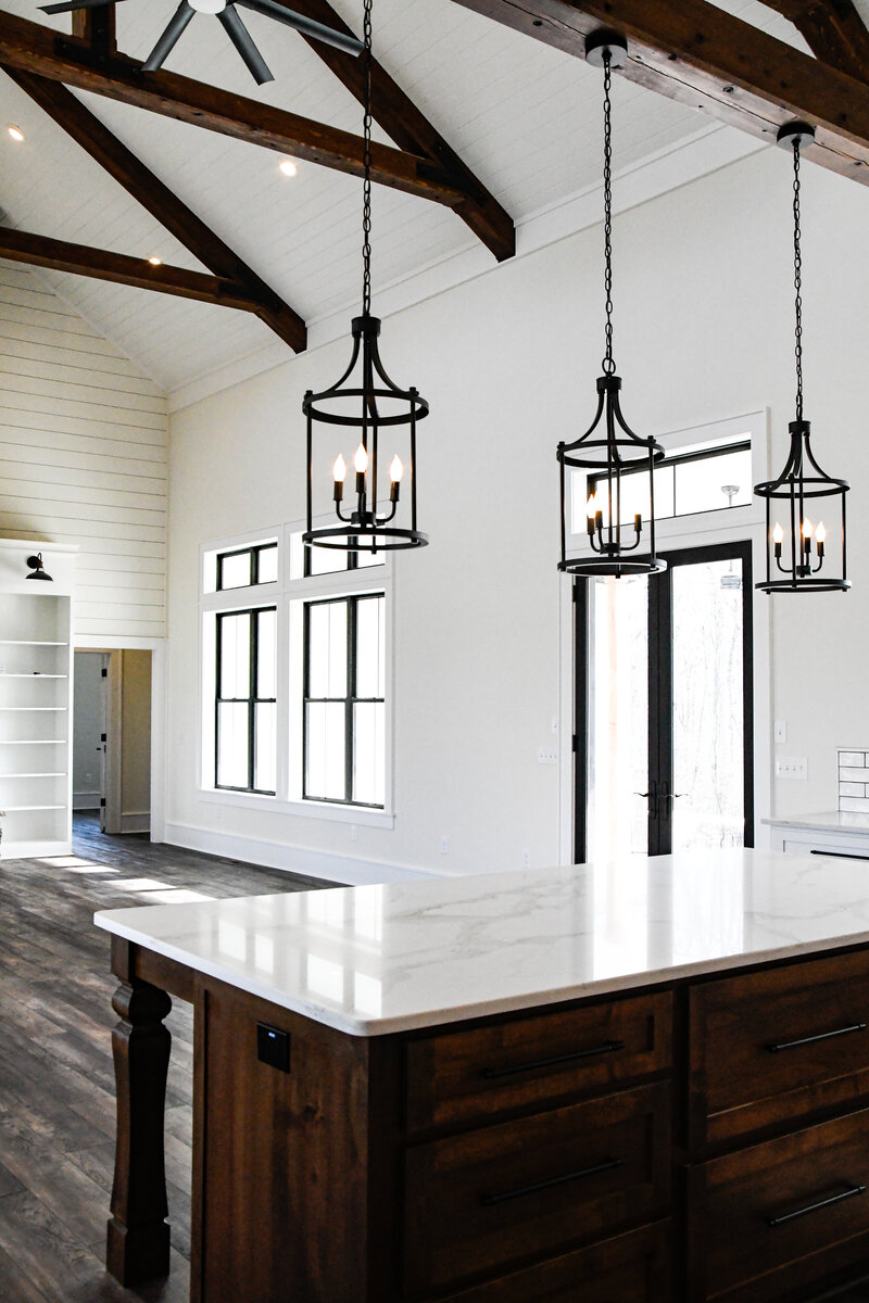 Custom Home Modern Kitchen Interior with island