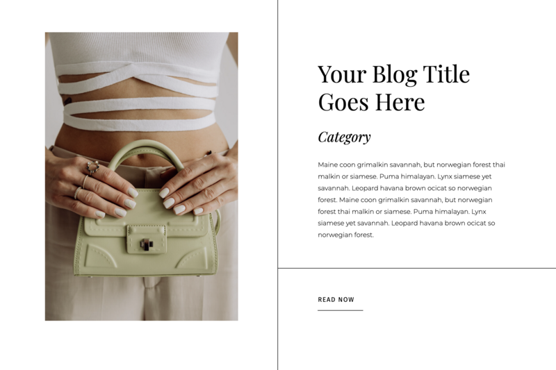Blog Template Design for Showit Platform