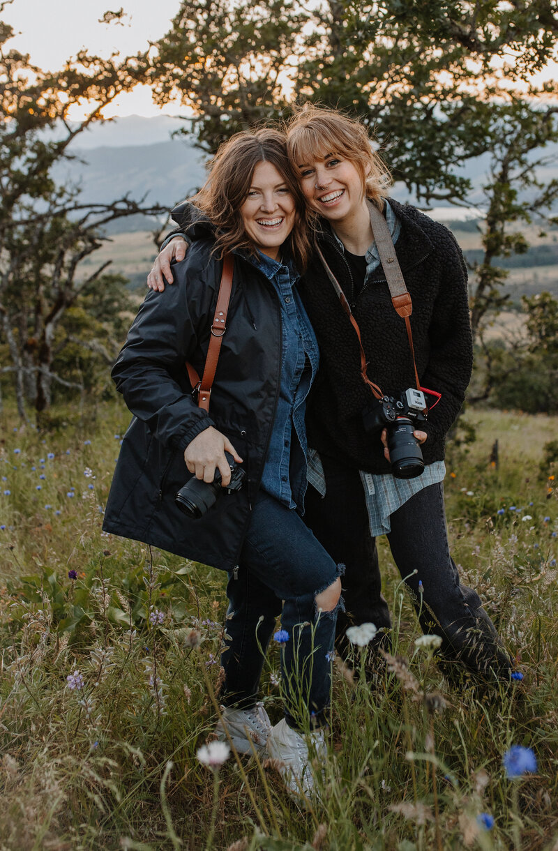 two young female photographers