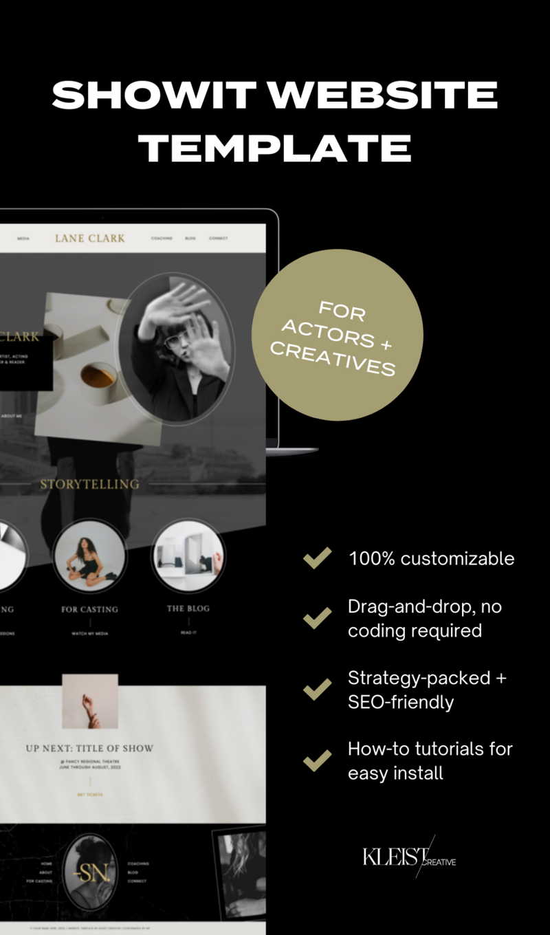 00640 Elegant ShowIt Website Template for Actors