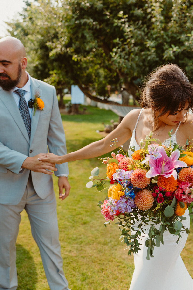 colorful garden inspired wedding film in washington