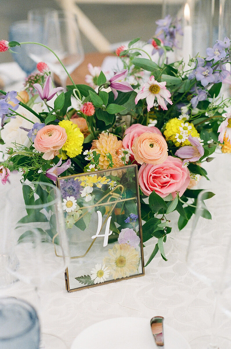 Pressed flower table