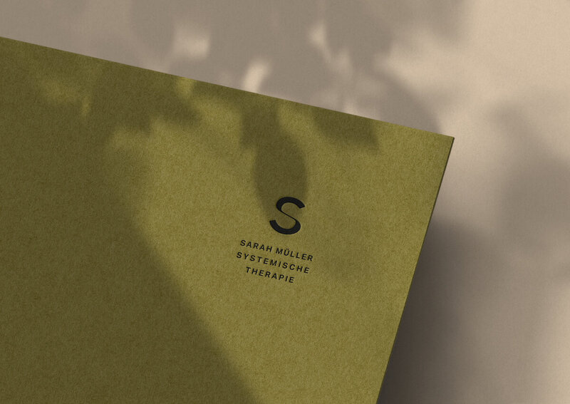 Minimal logo for Beauty brand on business card with high quality paper and silver foil emboss