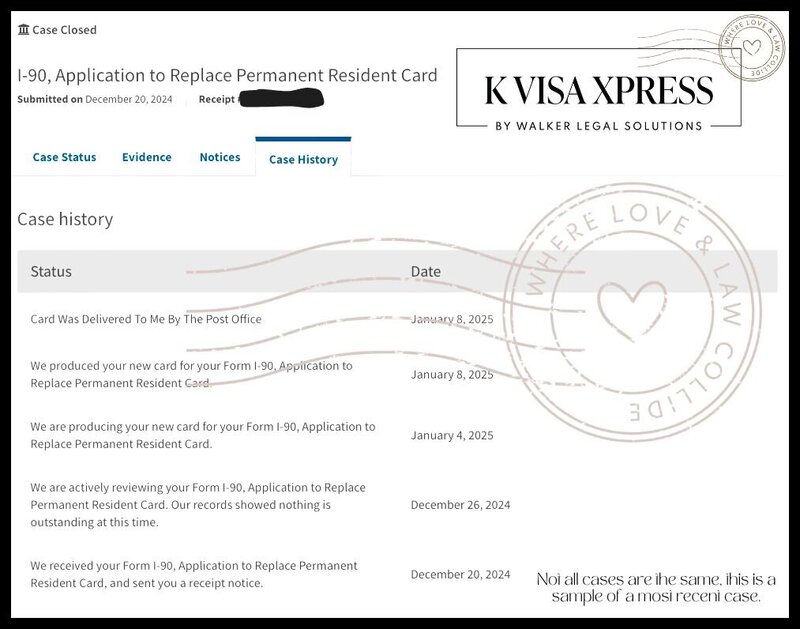 Real Clients, Real Results, client testimonial photograph of i-90 greencard replacement in less than thirty days excellent West Virginia Immigration Lawyer results Happy Clients