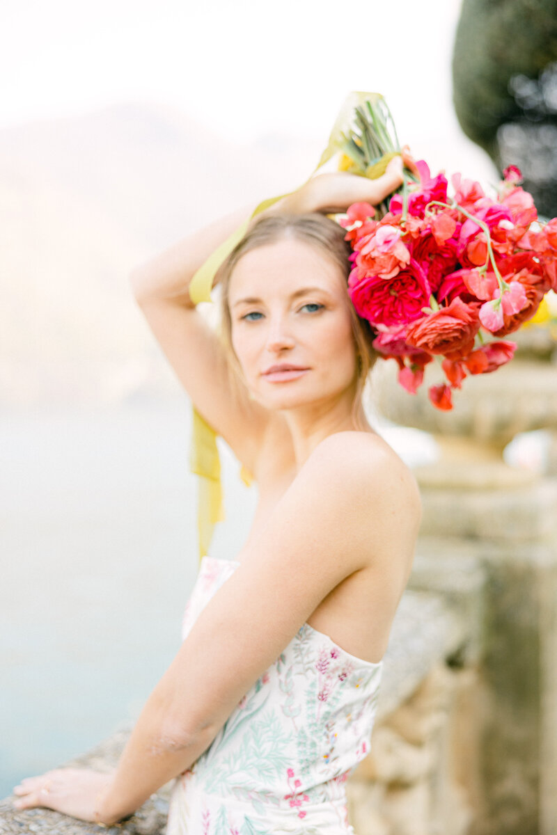 Lake Como, Italy Wedding at Villa del Balbianello in the summer fine art photography by  Chelsey Black Photography