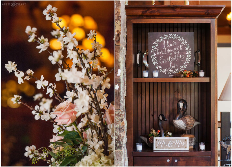Decor from a Frost Creek wedding in Eagle Colorado