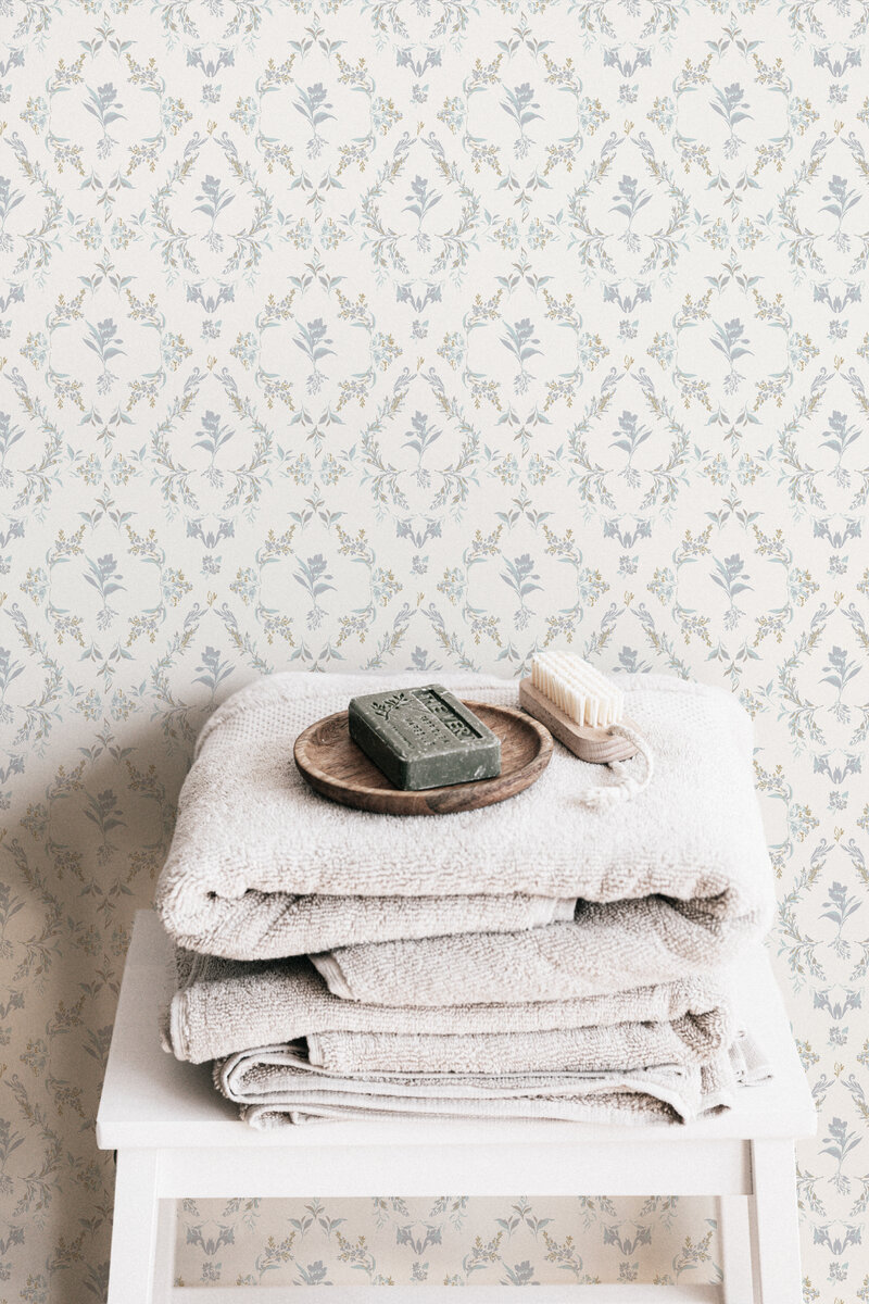 Towel folded on stool mockup
