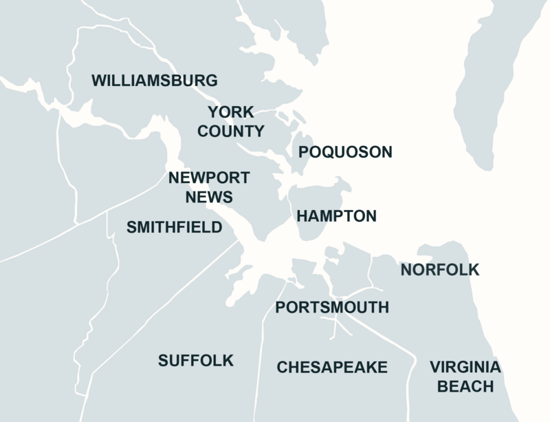 Map of home staging service areas

