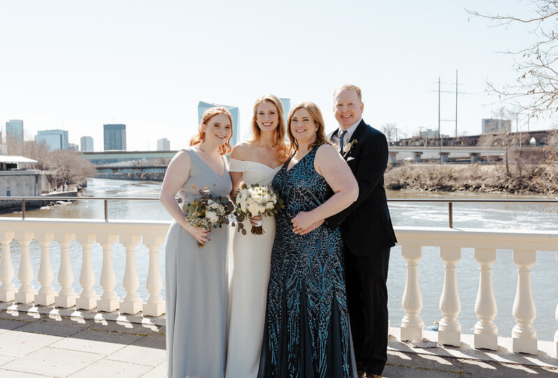 bride and her family at Water Works wedding