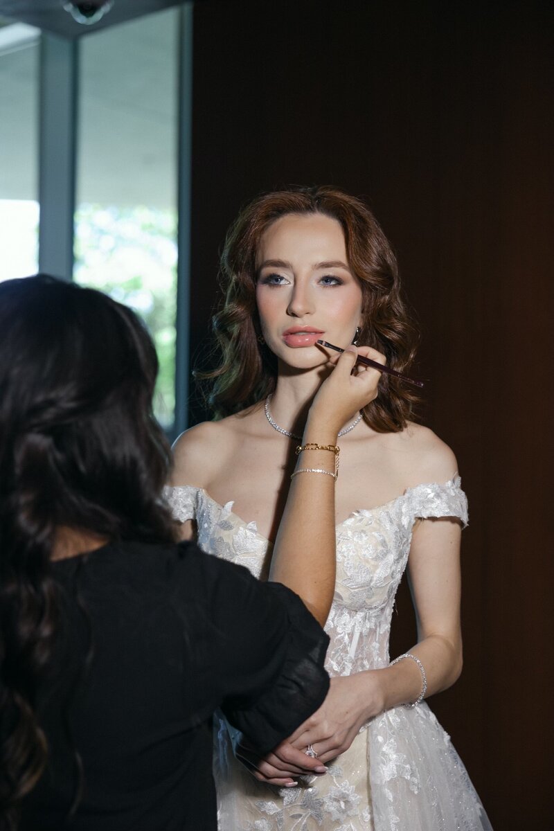 On-location bridal hair and makeup services for a stress-free wedding day.