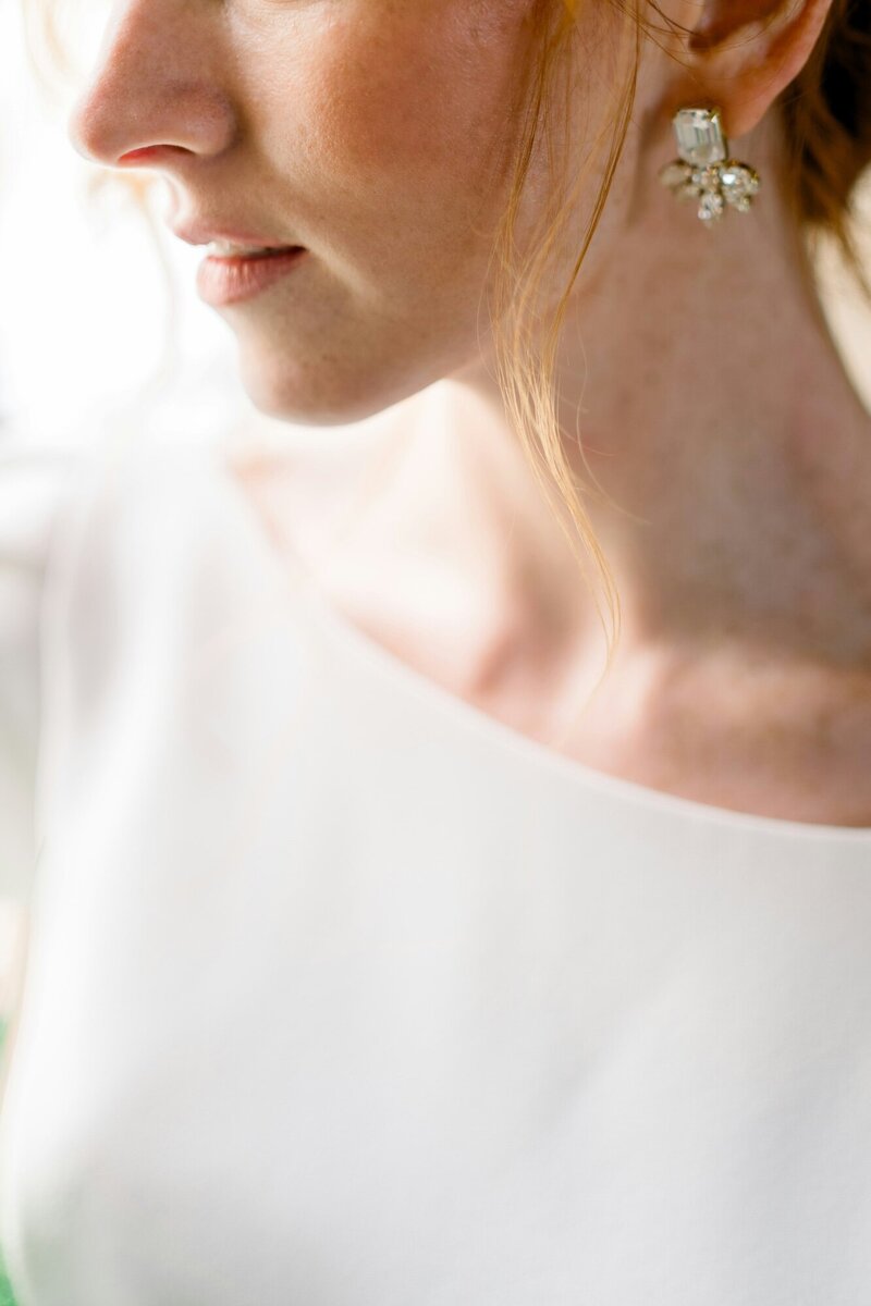 bride close up detail in lake como wedding