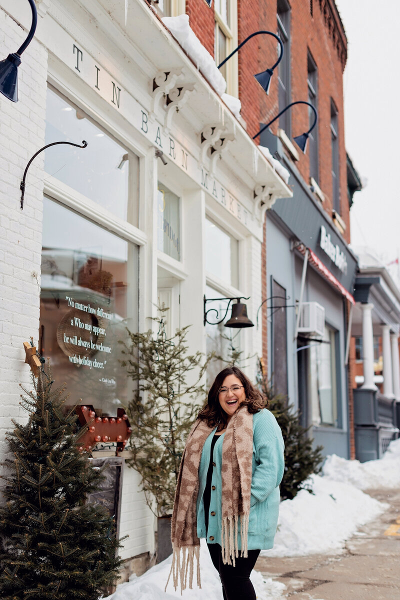 Ottawa Gatineau Photographer for Brands, Valerie Doucette, at the street during winter