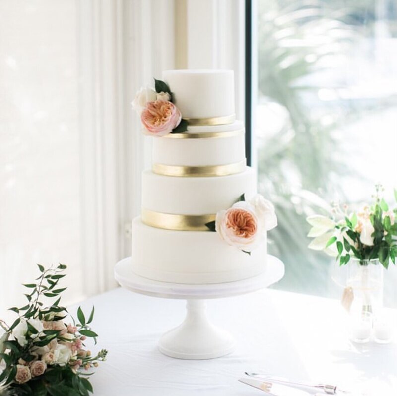 Wedding cake from a Bald Head Island Club wedding.