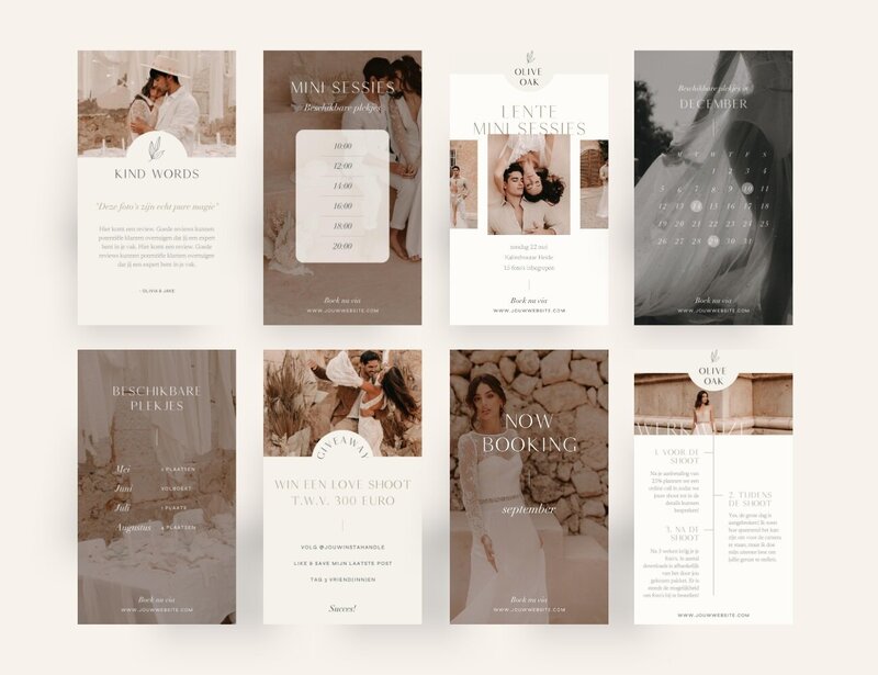 Elegante Instagram templates voor fotografen Olive Oak 16