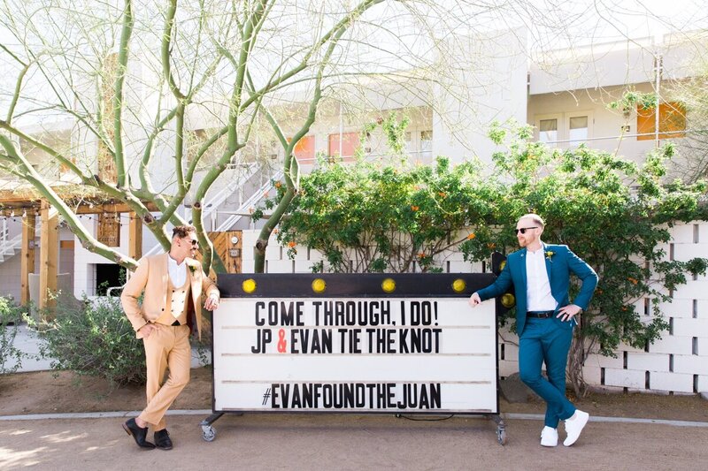 Evan and JP's wedding at the ACE Hotel in Palm Springs photographed by Palm Springs wedding photographer Ashley LaPrade.
