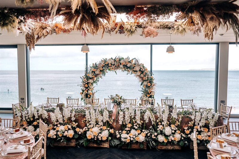 Wedding breakfast at Scorrier House