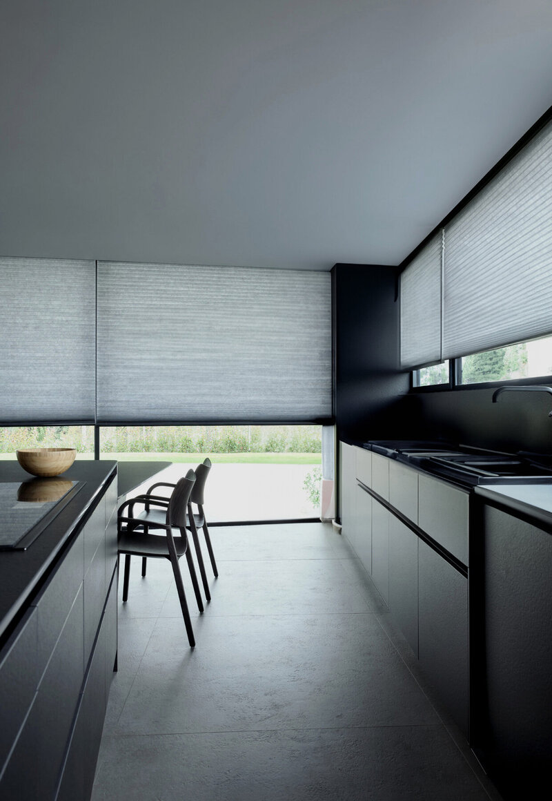 Inertech Automation Blinds Black Kitchen