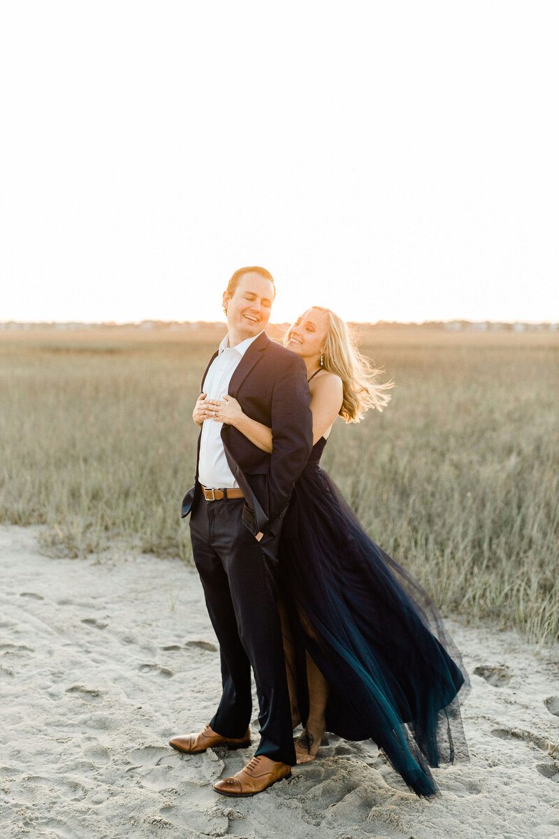 Stunning Golden Hour Engagement Photo | Wrightsville Beach NC | The Axtells Photo and Film