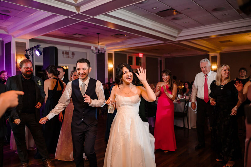 Bride and groom dance  at Chevy Chase Country Club in Wheeling, IL