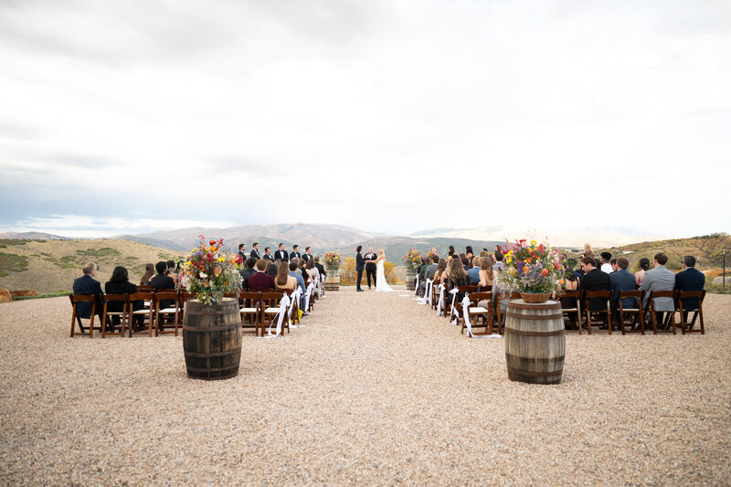 Small wedding at High West Distillery in Utah