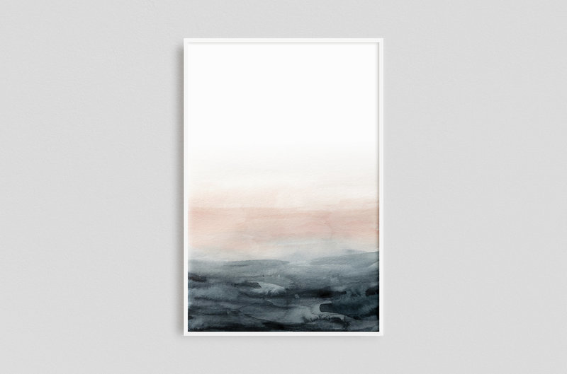 Watercolor Prints - Framed x 1 - Watercolor Wash