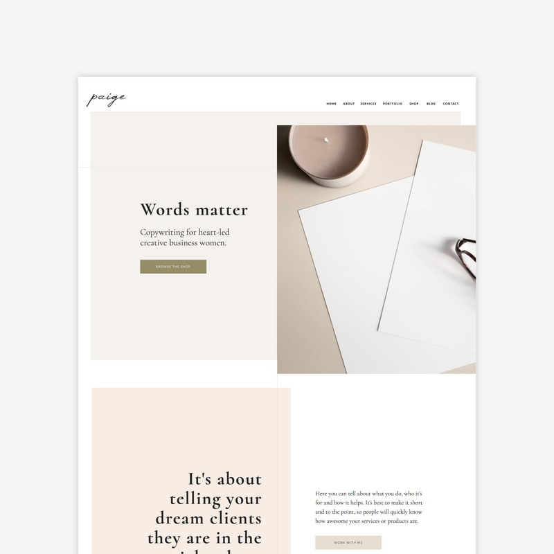 The Roar Showit Web Design Modern Website Template Paige Browser