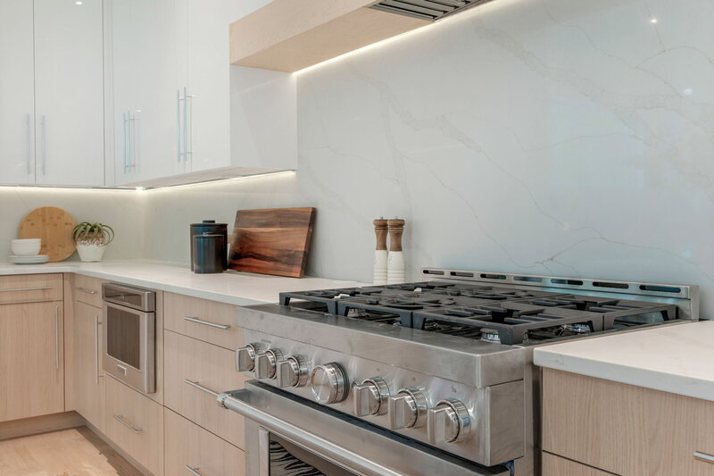 gas range in modern kitchen design Charlotte NC