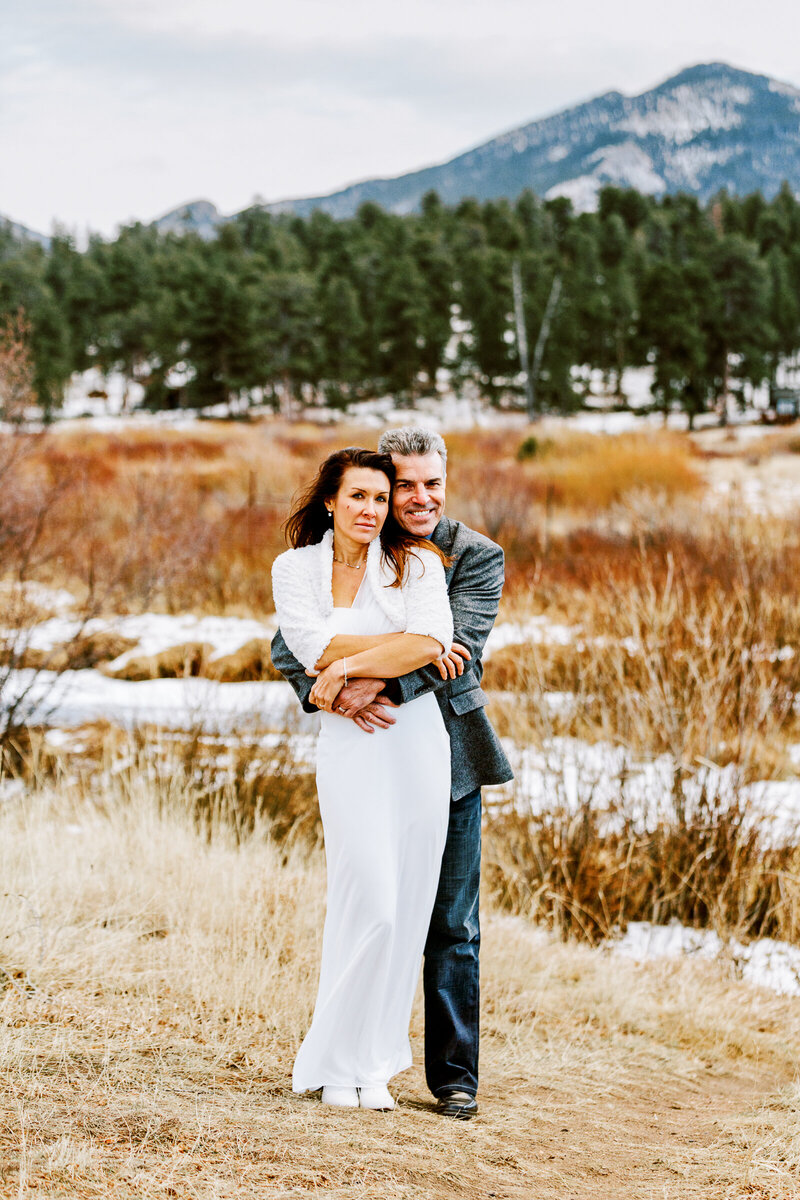 Elopement photography in Rocky Mountain National on a fall day