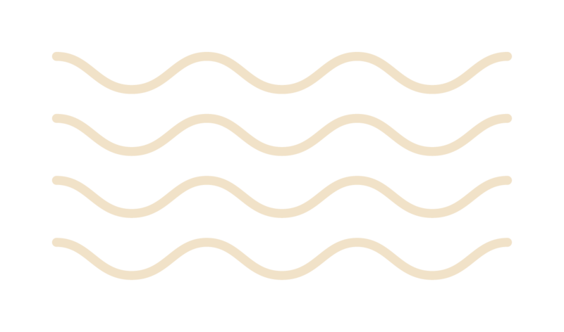 Cream colored wavy lines stacked on one another vertically