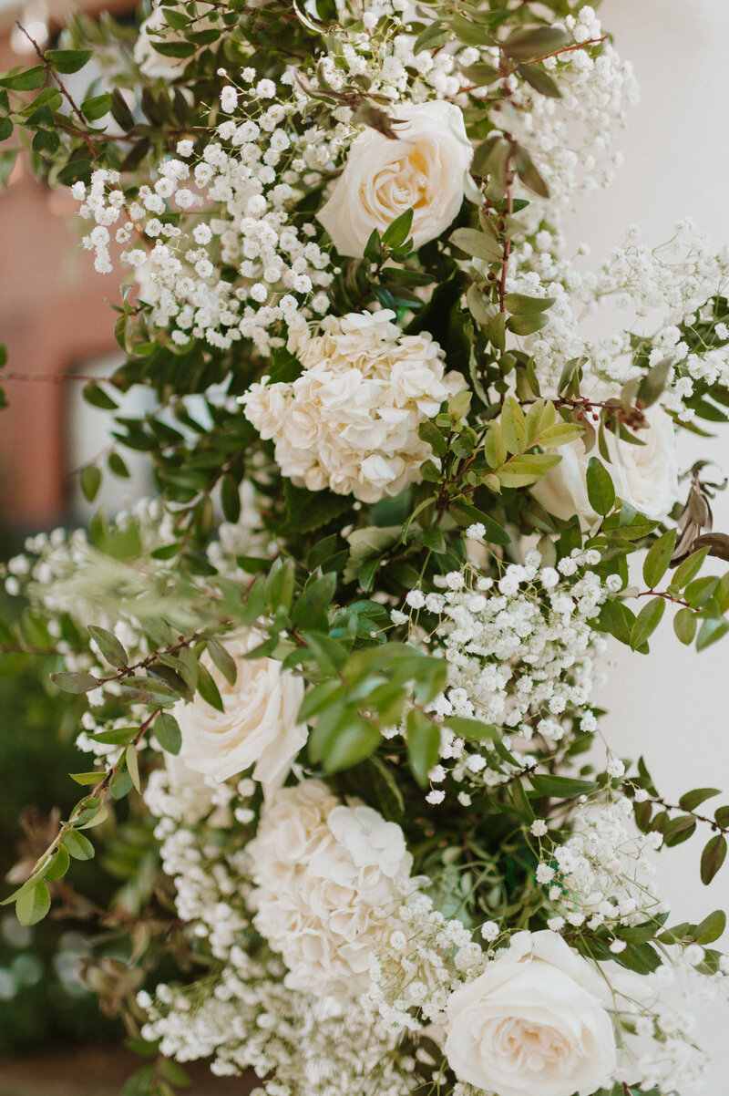 White wedding floral bouquet