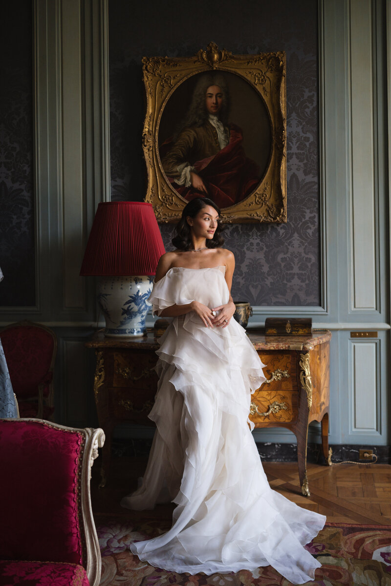 Chic “old-money” wedding editorial by Zurich-based photographer Camille Bressan.