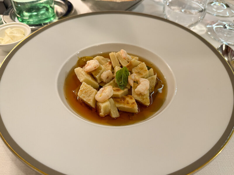 Pasta dish at Osteria Miranda in Lucca, Italy