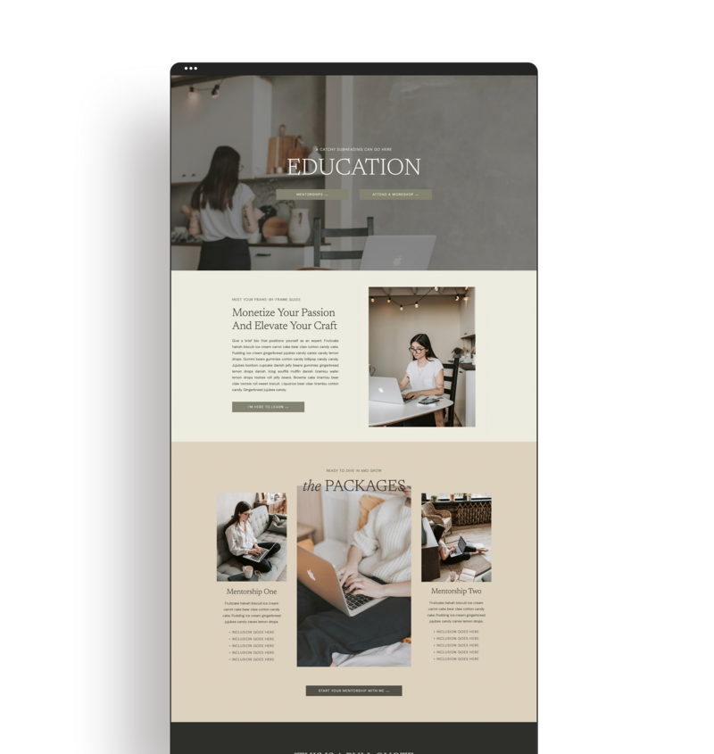 videography website template