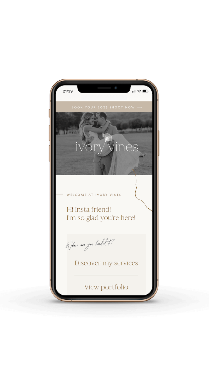 Ivory Vines Instagram Links Page EN