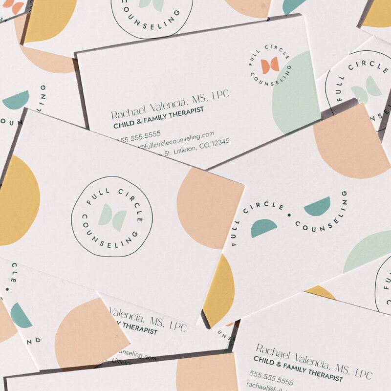 business cards with logos