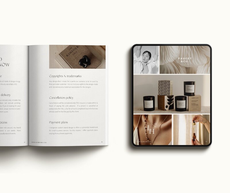 Minimal aesthetic pricing guide Wabi Sabi for Canva Wabi Sabi