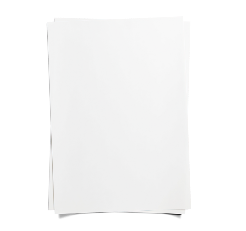 Stacked sheets of blank paper