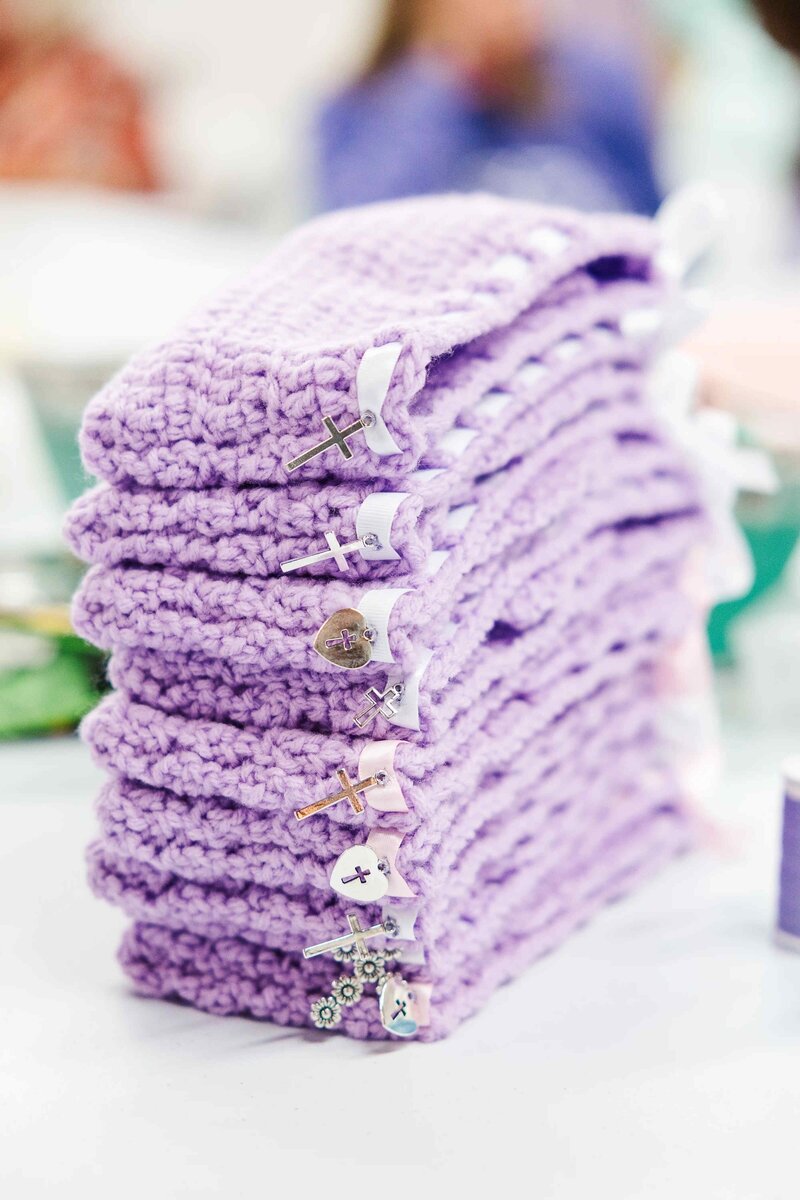 purple stillborn miscarried baby girl cradles