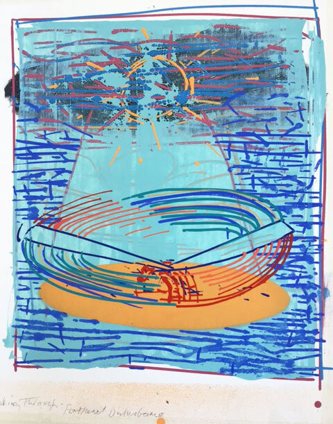 Flatland Disturbance - 2022 oil on paper copy