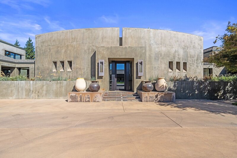 front of modern home