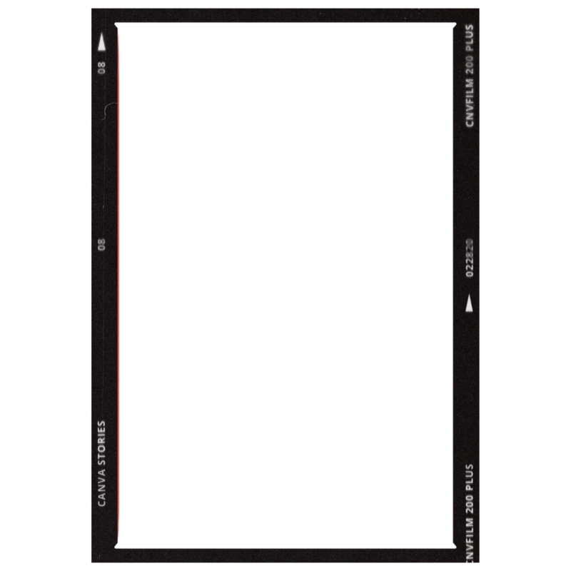 A black film frame