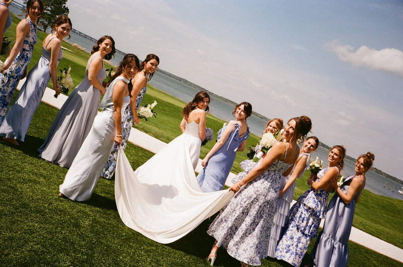 A bridal party celebrating at Hyatt Regency on the Chesapeake Bay