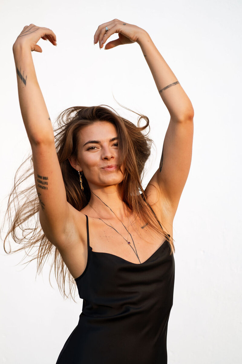 Happy Dancing Female Founder