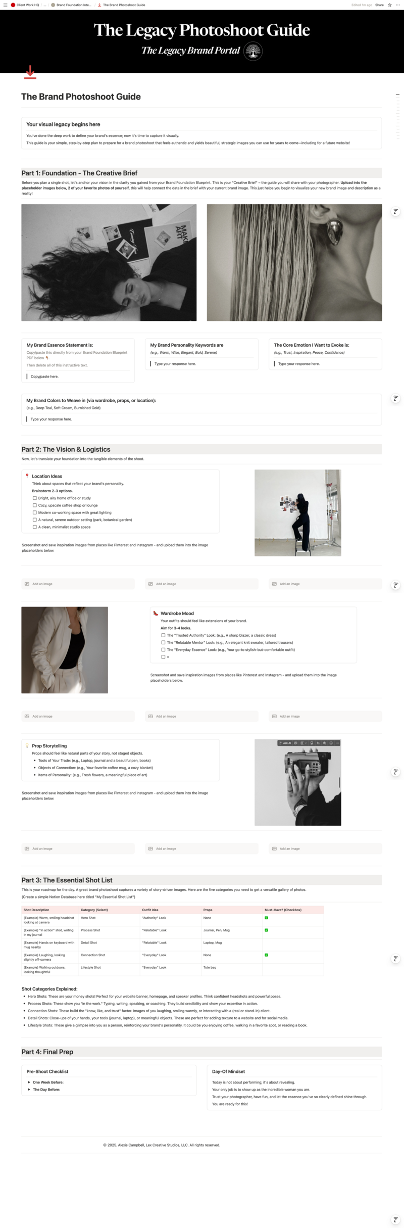 Brand Photoshoot Guide