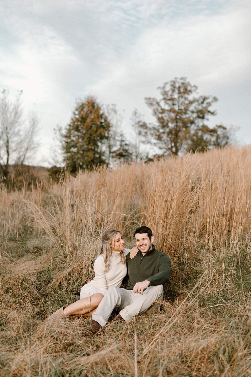 couple sitting in grass