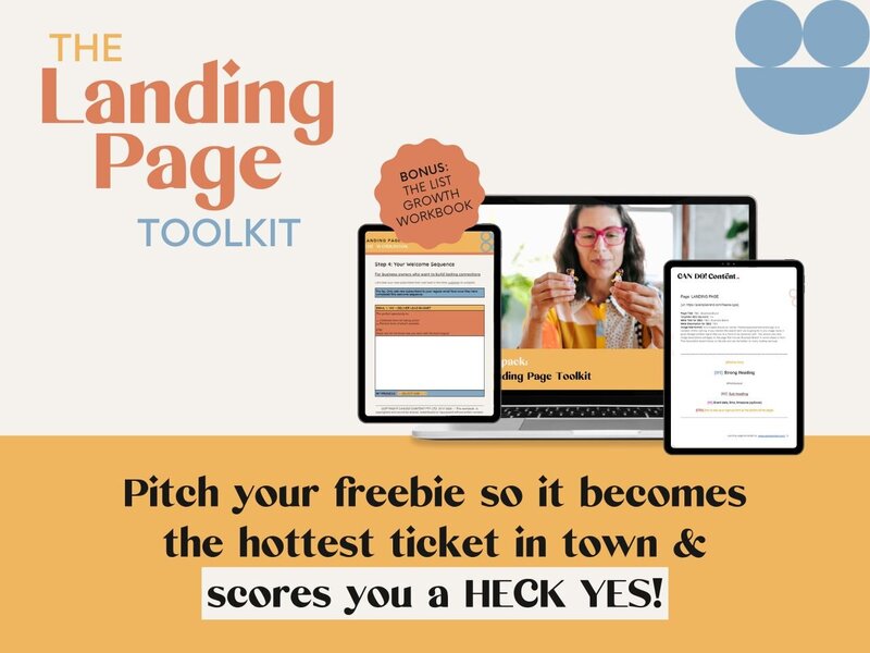 Nadine Nethery explores her freeblie and lead magnet landing page outline and template