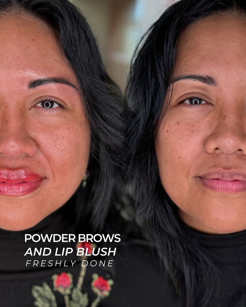 Natural-looking brows with powder shading permanent makeup technique